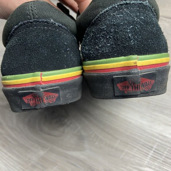 RARE VANS Authentic Black RASTA‎ Red Yellow Green Men 4 Women 5.5 Snoop - Picture 9 of 13